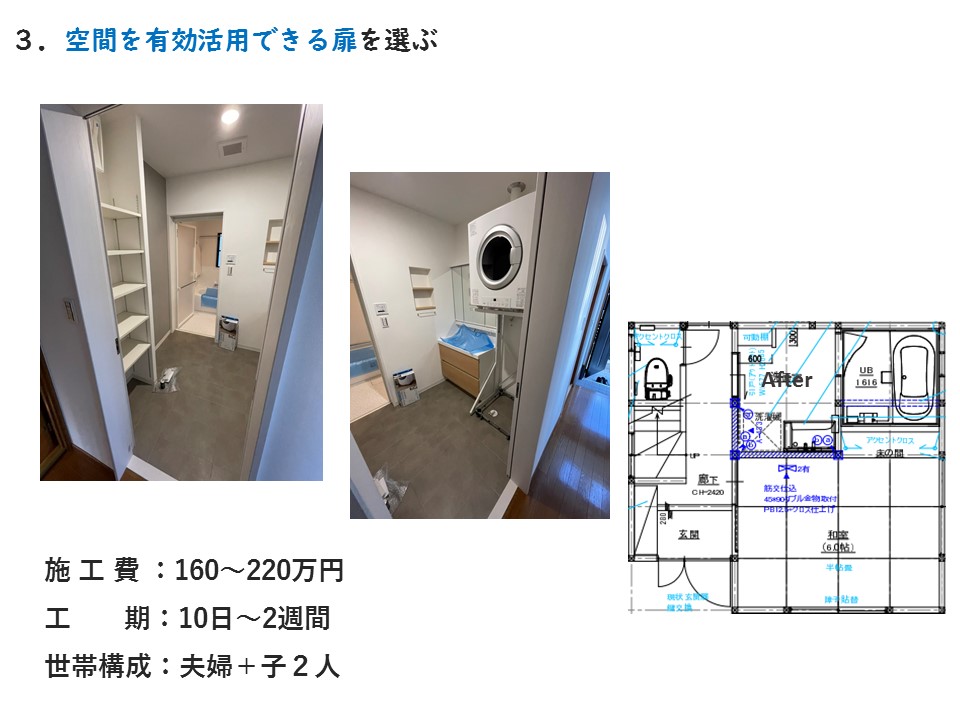 空間を有効活用できる扉を選ぶ